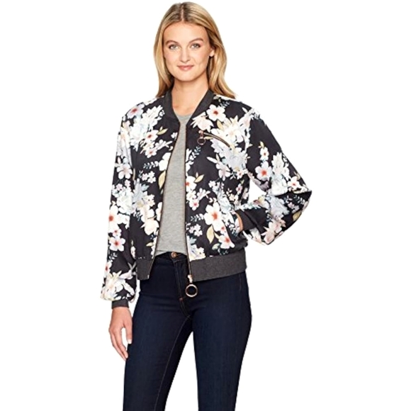 Somedays Lovin Mystic Nights Floral Print Bomber Jacket Size XS - Picture 7 of 7